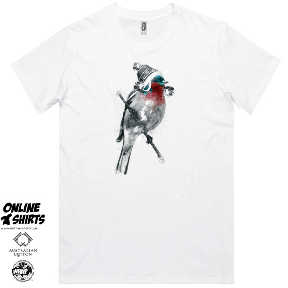 Watercolor Sparrow Bird Winter Hat T Shirt