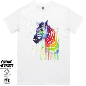 Zebra Rainbow Splash T Shirt