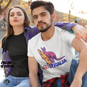 Australia Surfing Kangaroo T Shirt