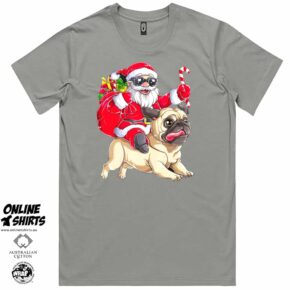 Santa and His Pug T Shirt