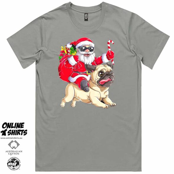 Santa and His Pug T Shirt