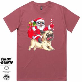 Santa and His Pug T Shirt