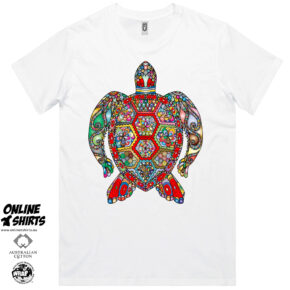 Colourful Sea Turtle Mandala Art T Shirt