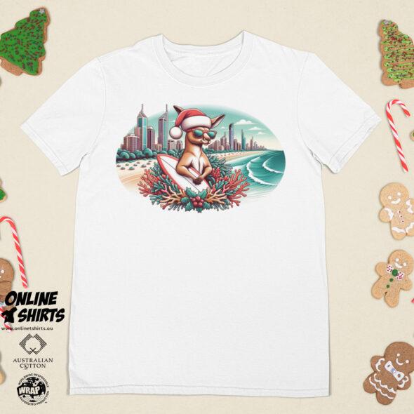 Gold Coast Christmas White T-Shirt