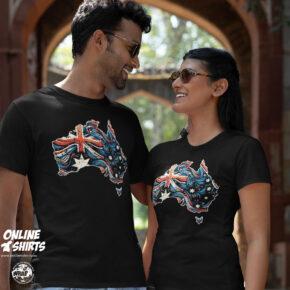 Retro Artistic Australia T Shirt